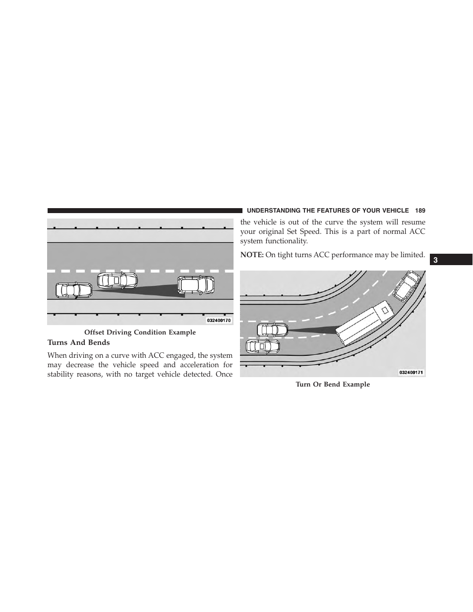 Turns and bends | Dodge 2015 Charger-SRT - Owner Manual User Manual | Page 191 / 595