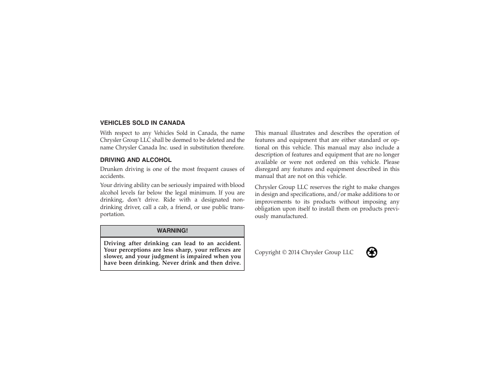 Dodge 2015 Charger-SRT - Owner Manual User Manual | Page 2 / 595