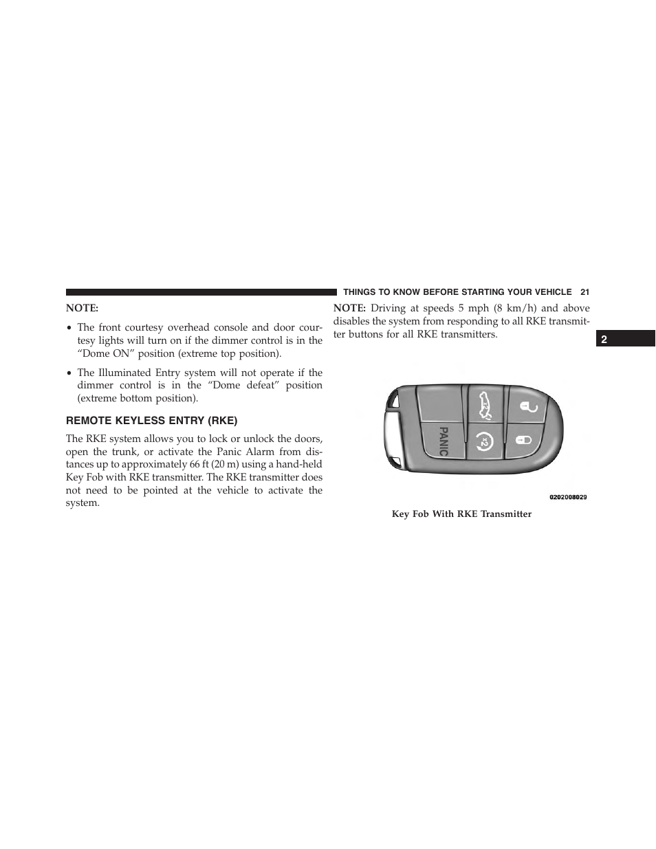 Remote keyless entry (rke) | Dodge 2015 Charger-SRT - Owner Manual User Manual | Page 23 / 595