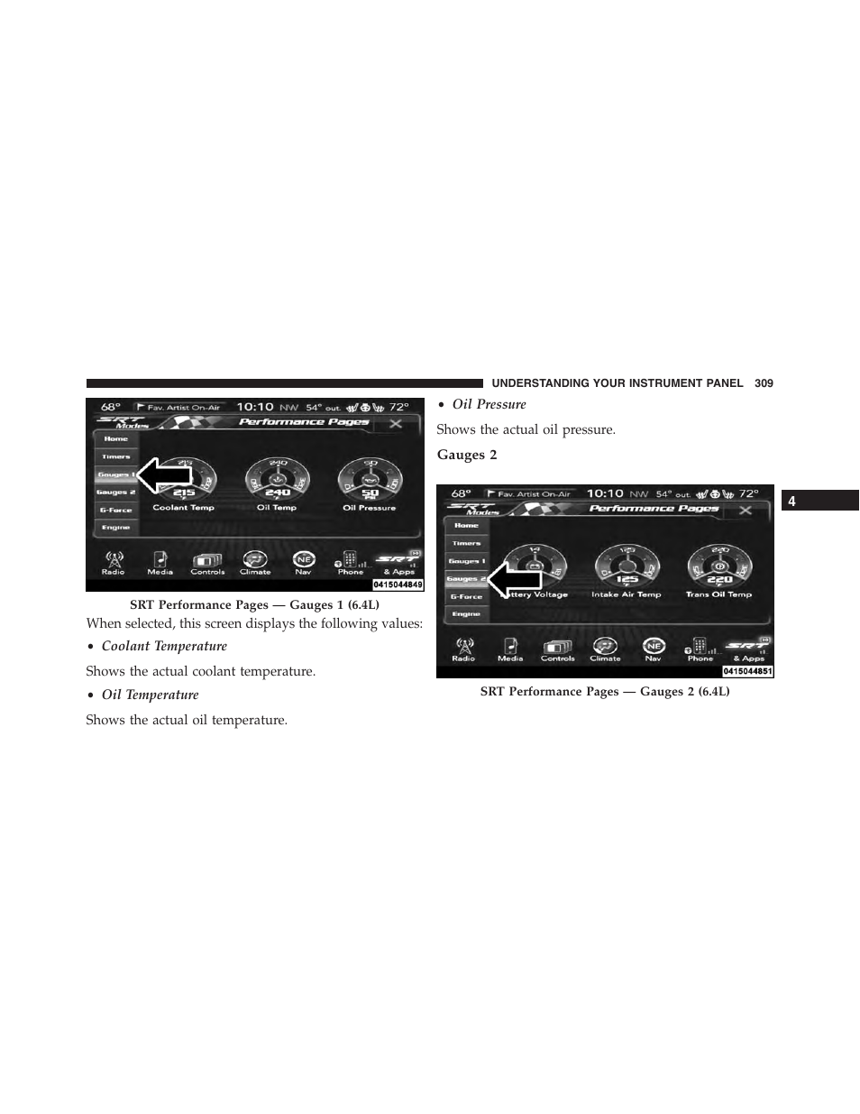 Gauges 2 | Dodge 2015 Charger-SRT - Owner Manual User Manual | Page 311 / 595