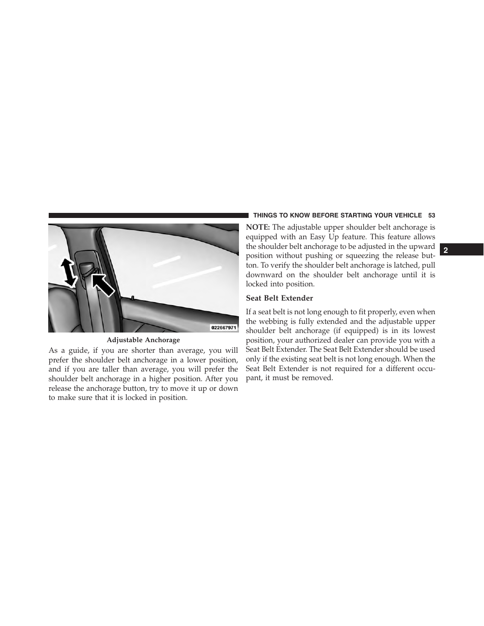 Seat belt extender | Dodge 2015 Charger-SRT - Owner Manual User Manual | Page 55 / 595