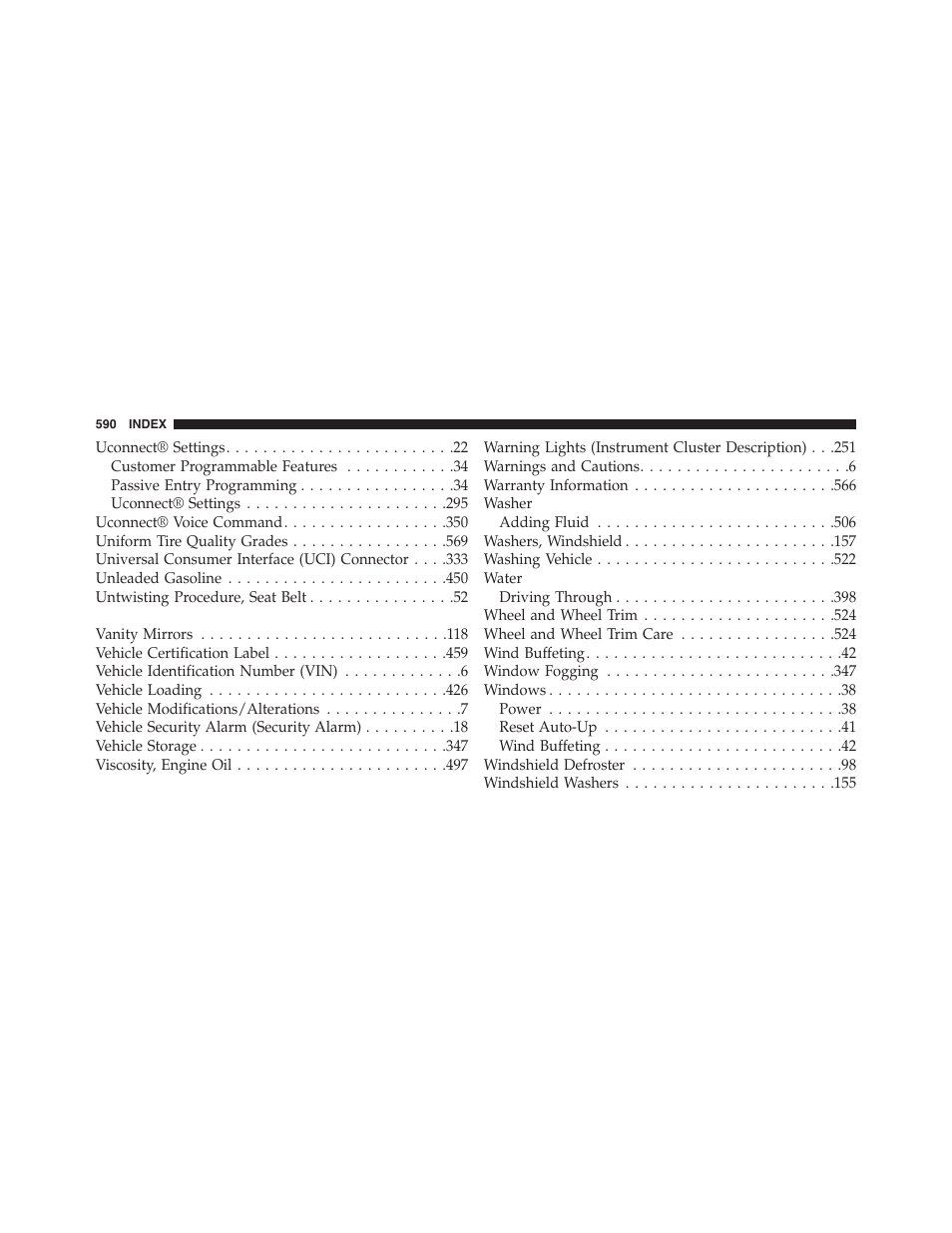 Dodge 2015 Charger-SRT - Owner Manual User Manual | Page 592 / 595