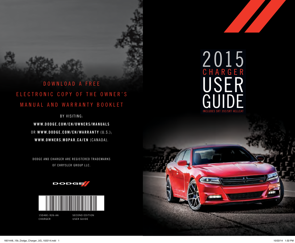 Dodge 2015 Charger-SRT - User Guide User Manual | 244 pages