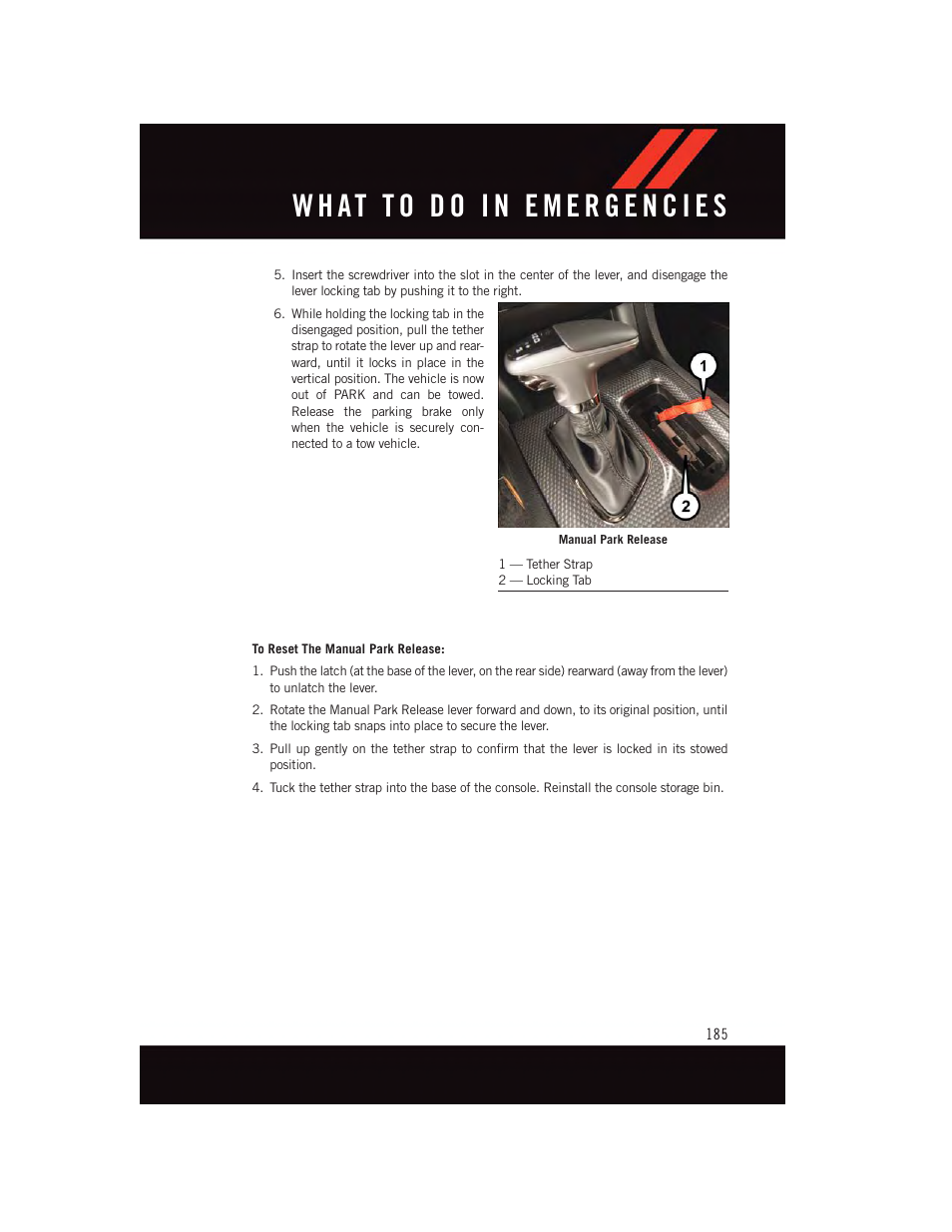 Dodge 2015 Charger-SRT - User Guide User Manual | Page 187 / 244