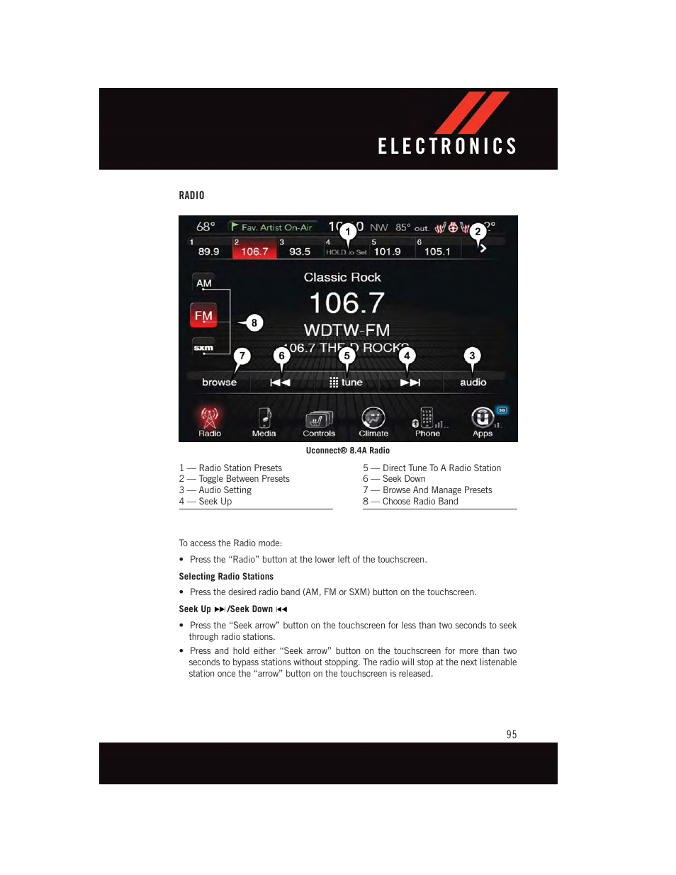 Radio | Dodge 2015 Charger-SRT - User Guide User Manual | Page 97 / 244