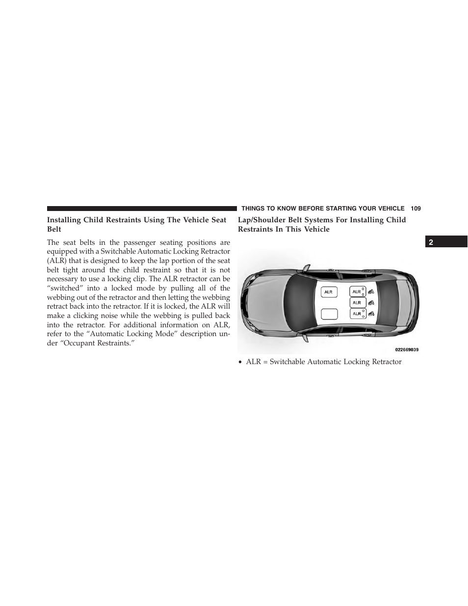 Dodge 2015 Dart - Owner Manual User Manual | Page 111 / 675