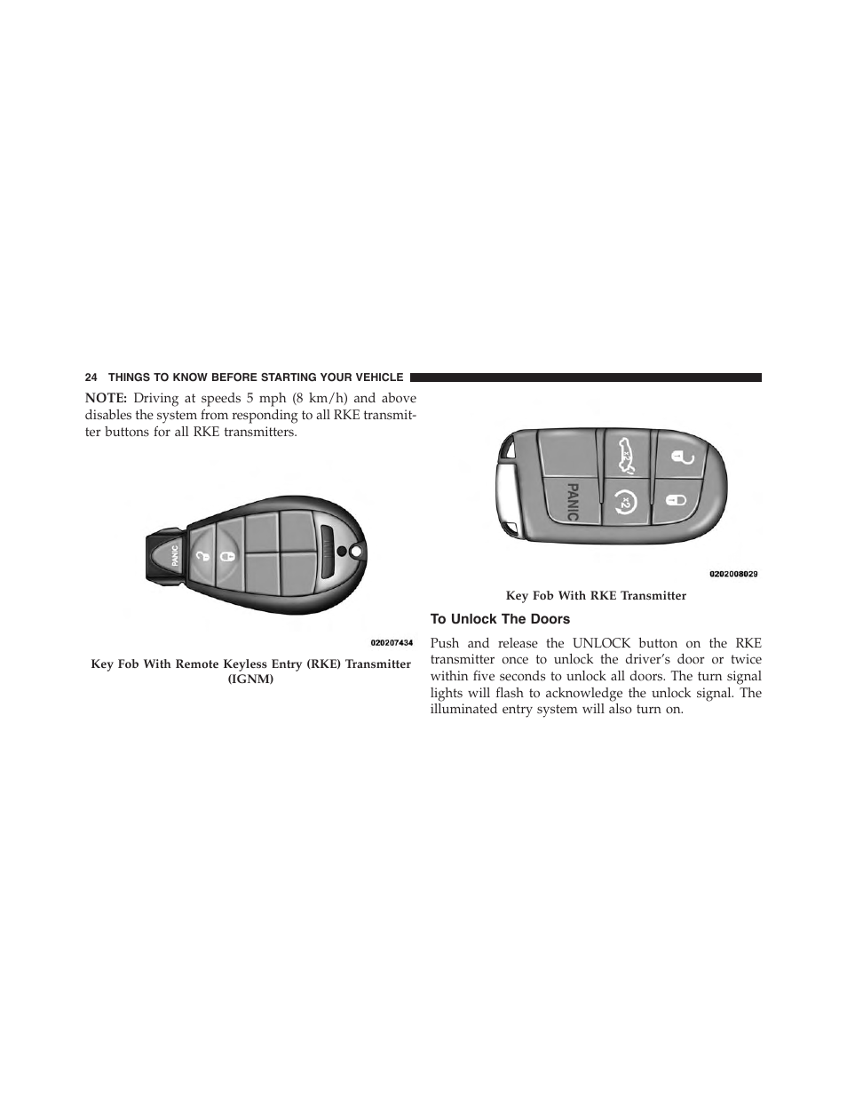 To unlock the doors | Dodge 2015 Dart - Owner Manual User Manual | Page 26 / 675