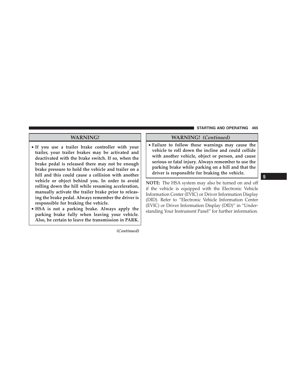 Dodge 2015 Dart - Owner Manual User Manual | Page 467 / 675