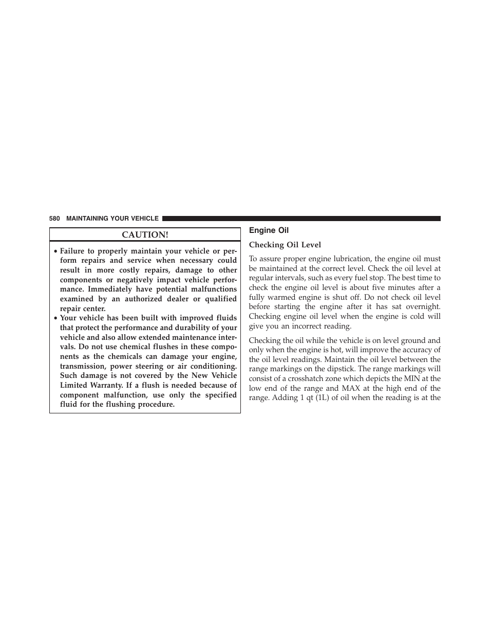 Engine oil, Checking oil level | Dodge 2015 Dart - Owner Manual User Manual | Page 582 / 675