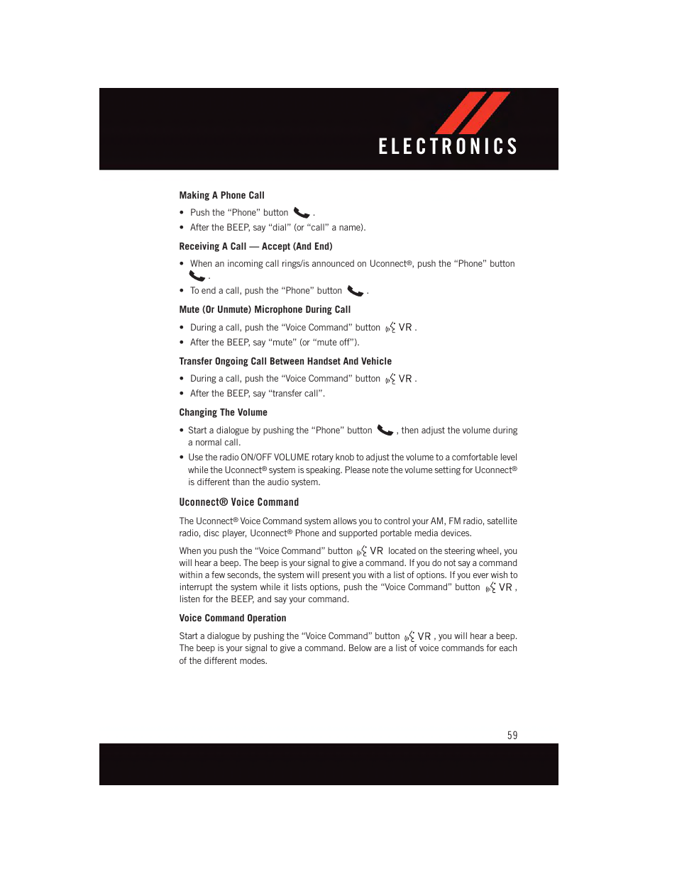 Uconnect® voice command | Dodge 2015 Dart - User Guide User Manual | Page 61 / 164