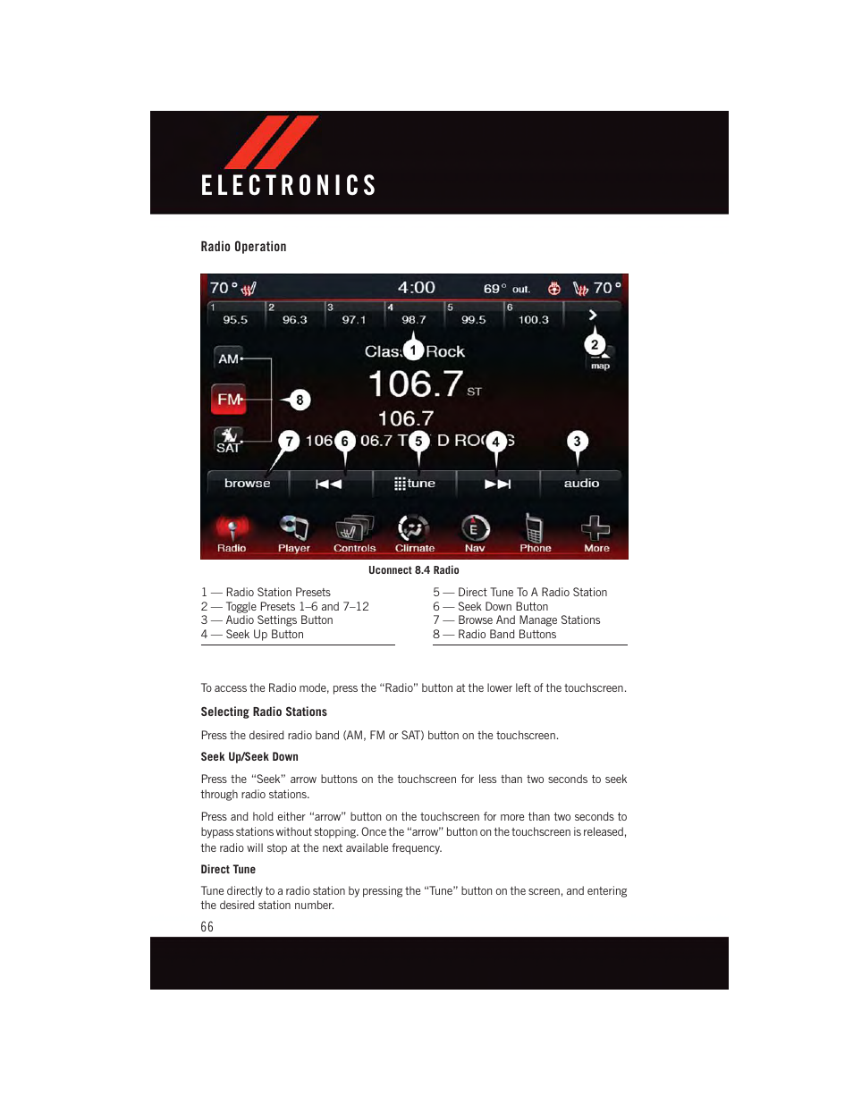 Radio operation | Dodge 2015 Dart - User Guide User Manual | Page 68 / 164