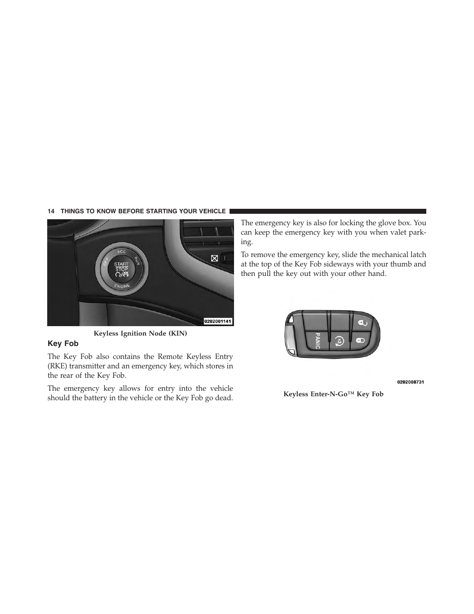 Key fob | Dodge 2015 Durango - Owner Manual User Manual | Page 16 / 689