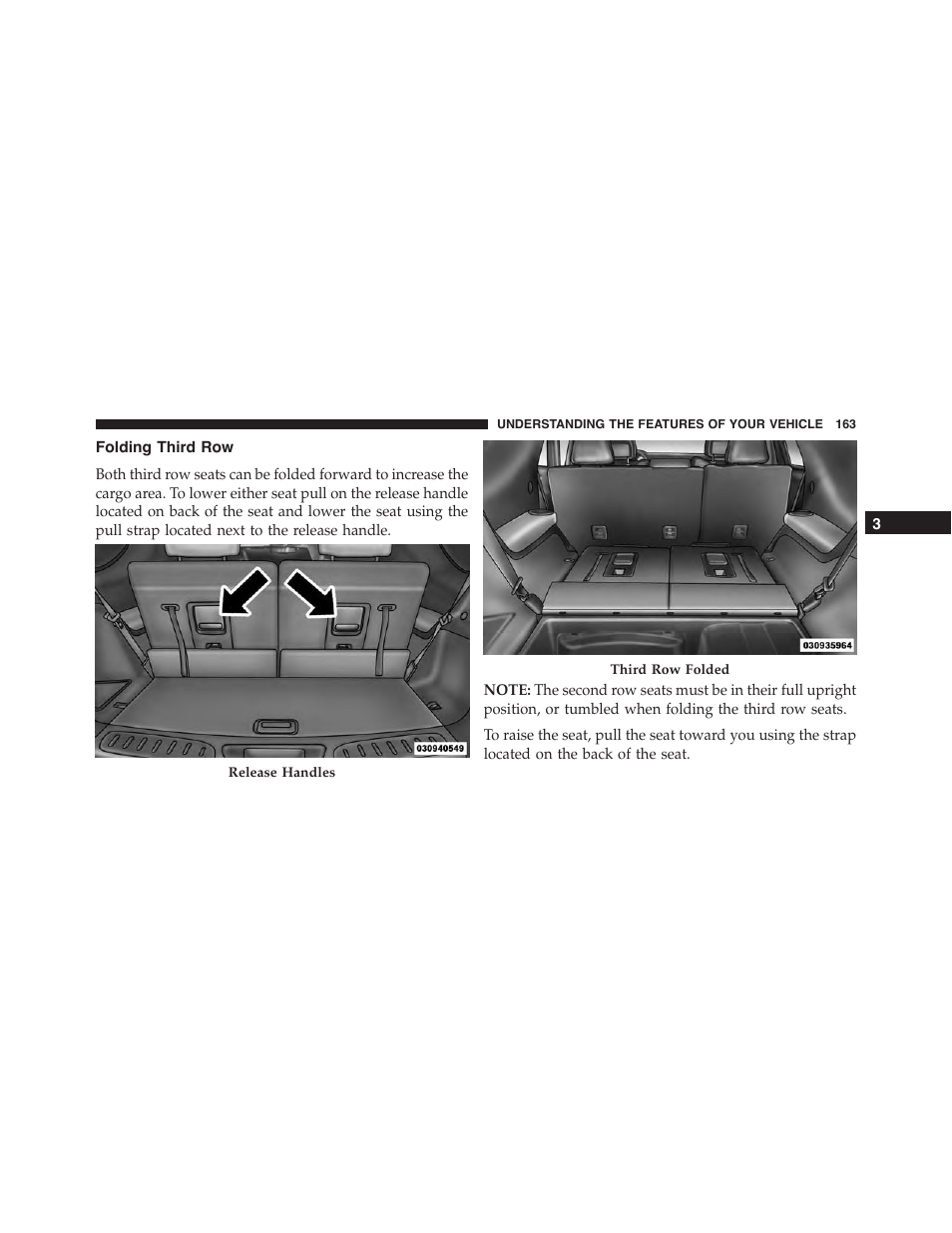 Folding third row | Dodge 2015 Durango - Owner Manual User Manual | Page 165 / 689