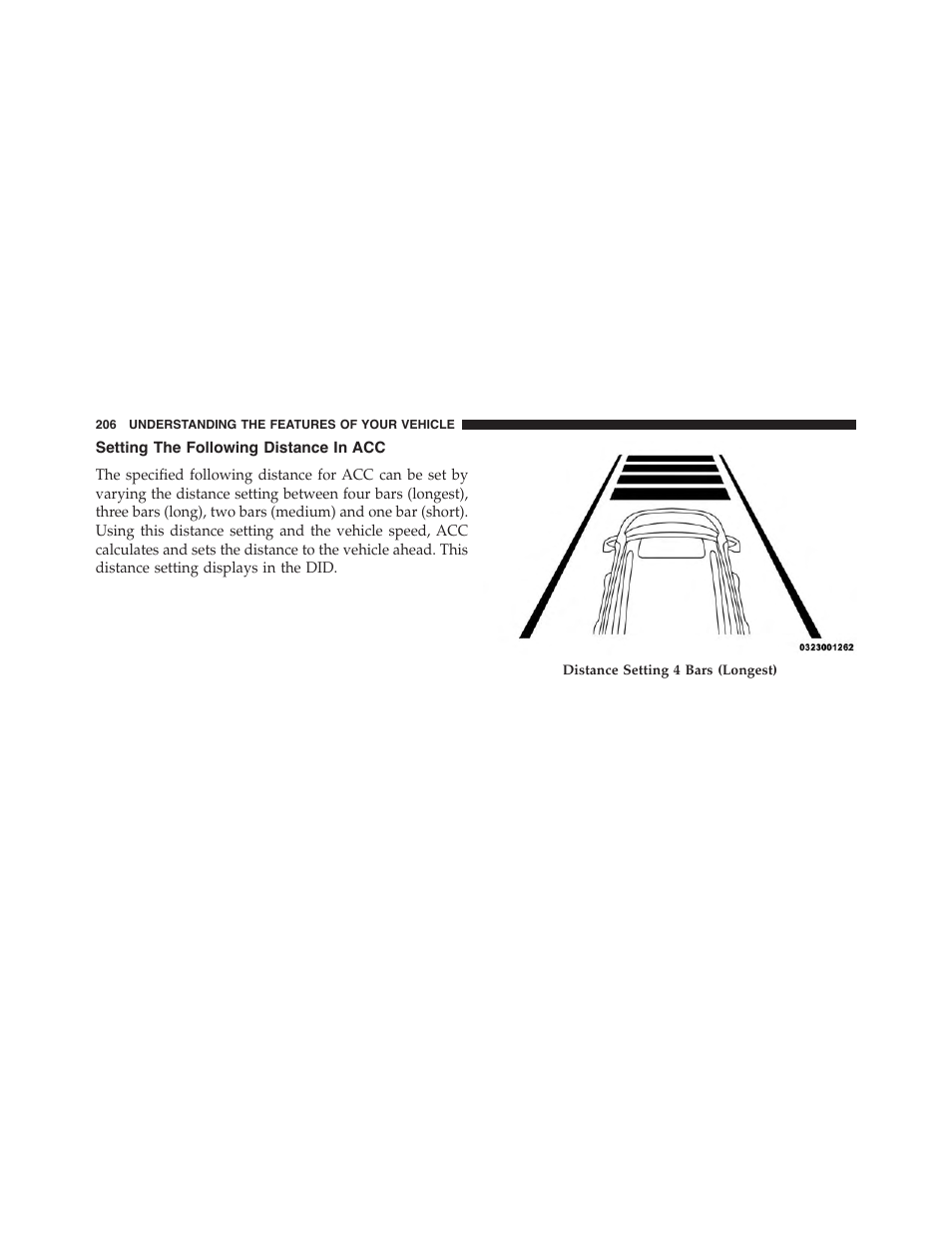 Setting the following distance in acc | Dodge 2015 Durango - Owner Manual User Manual | Page 208 / 689