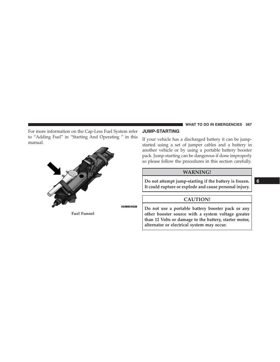 Jump-starting | Dodge 2015 Durango - Owner Manual User Manual | Page 569 / 689