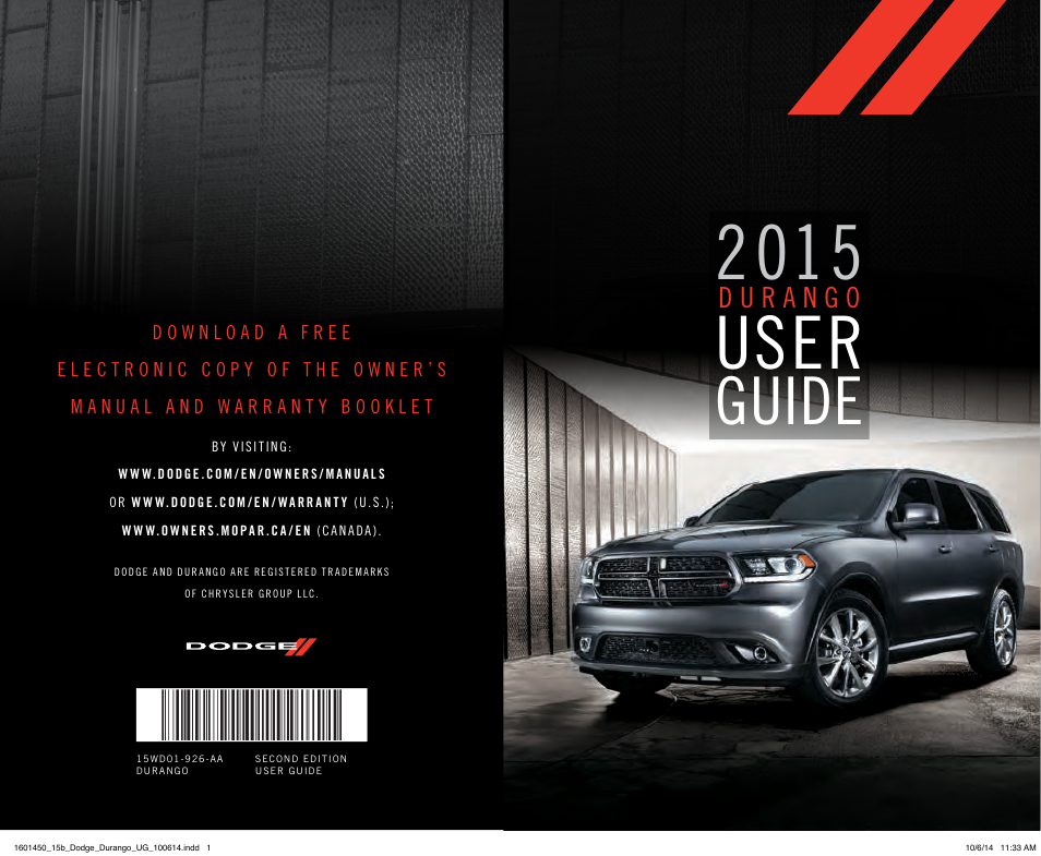 Dodge 2015 Durango - User Guide User Manual | 228 pages