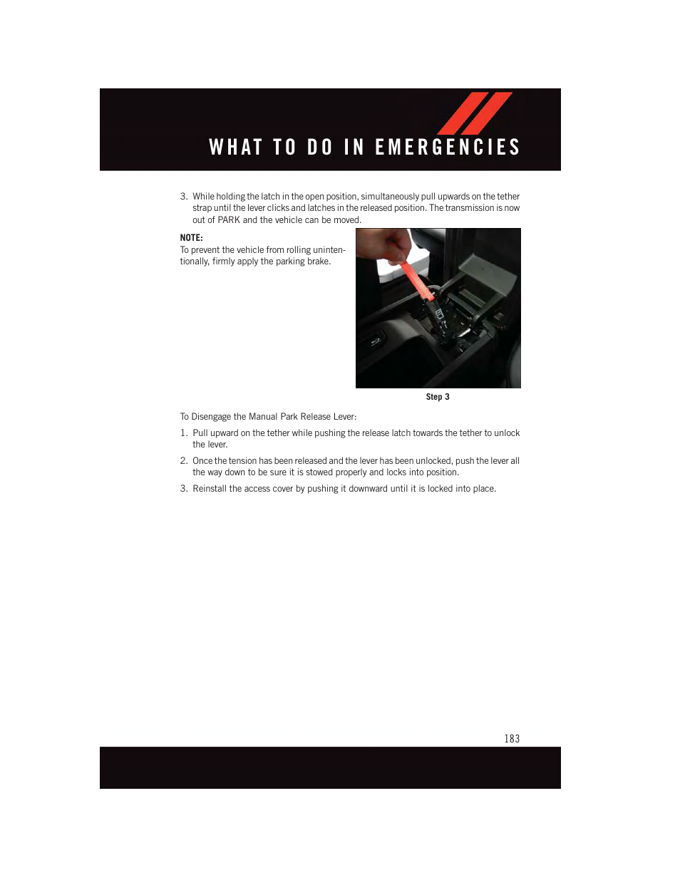 Dodge 2015 Durango - User Guide User Manual | Page 185 / 228