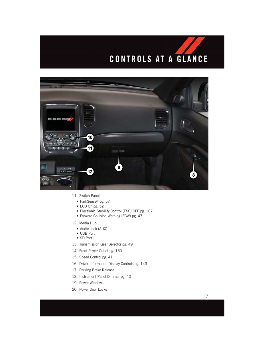 Dodge 2015 Durango - User Guide User Manual | Page 9 / 228