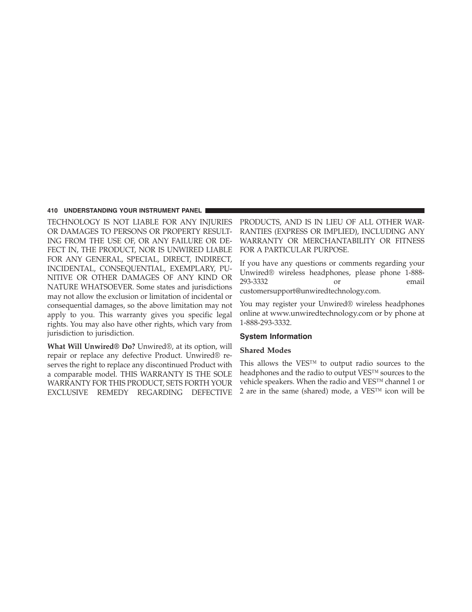 System information, Shared modes | Dodge 2015 Grand_Caravan - Owner Manual User Manual | Page 412 / 703