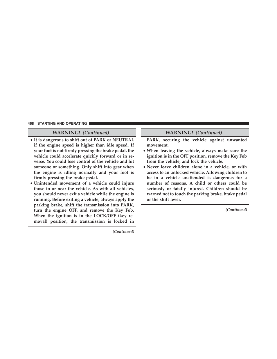 Dodge 2015 Grand_Caravan - Owner Manual User Manual | Page 470 / 703