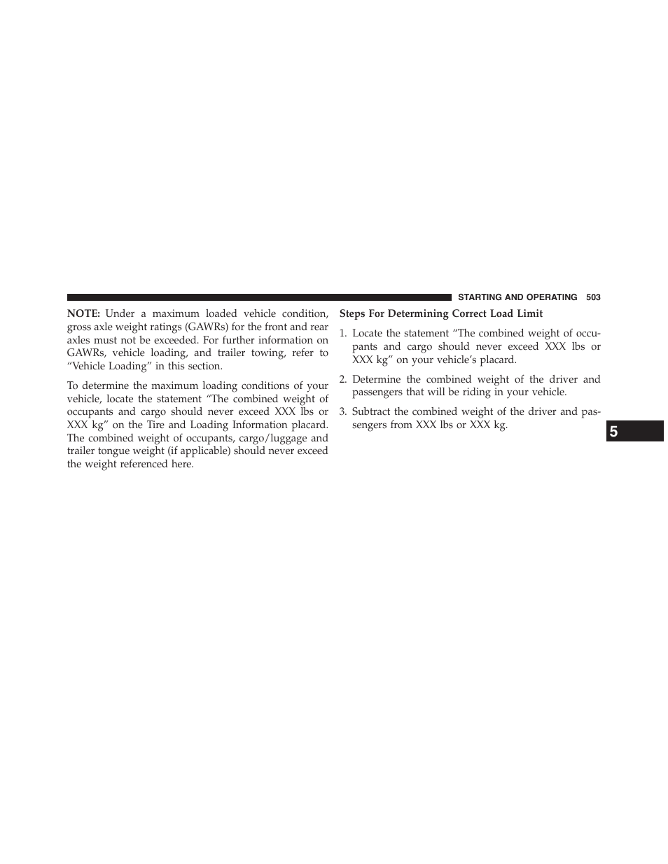 Dodge 2015 Grand_Caravan - Owner Manual User Manual | Page 505 / 703