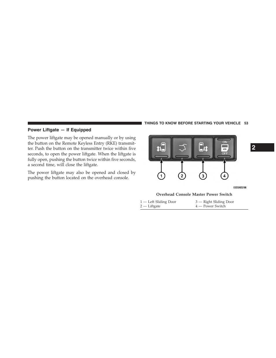 Power liftgate — if equipped | Dodge 2015 Grand_Caravan - Owner Manual User Manual | Page 55 / 703