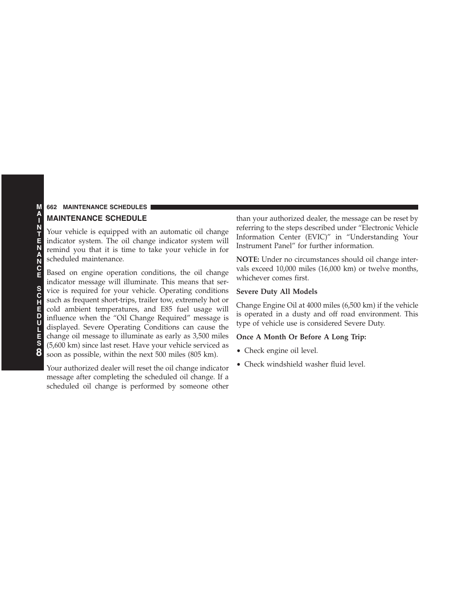 Maintenance schedule | Dodge 2015 Grand_Caravan - Owner Manual User Manual | Page 664 / 703