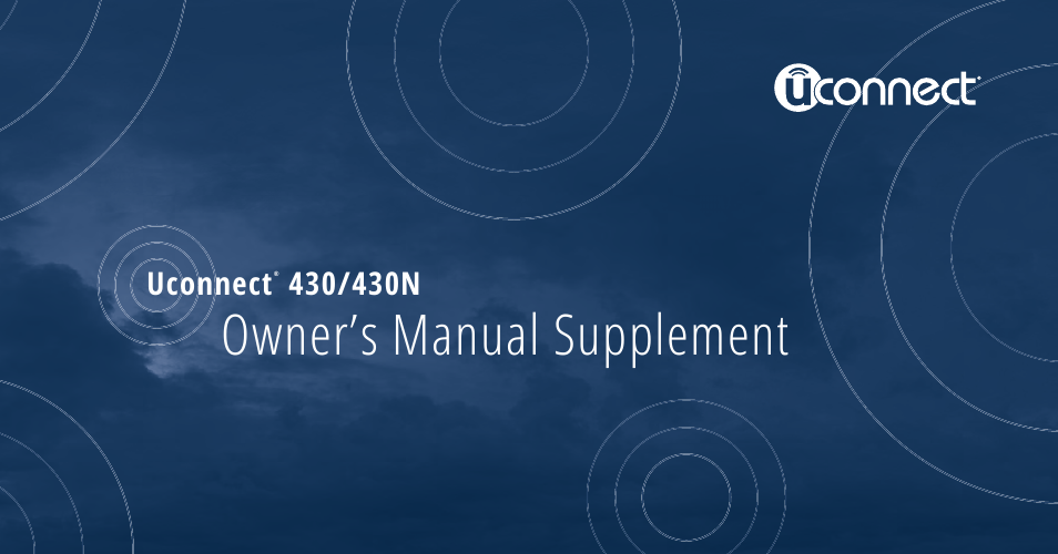 Dodge 2015 Grand_Caravan - Uconnect 430/430N Manual User Manual | 146 pages