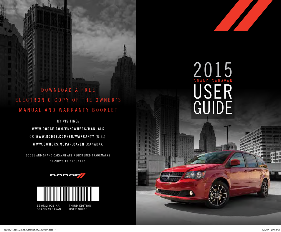 Dodge 2015 Grand_Caravan - User Guide User Manual | 140 pages