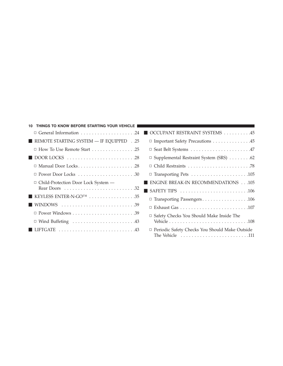 Dodge 2015 Journey - Owner Manual User Manual | Page 12 / 657