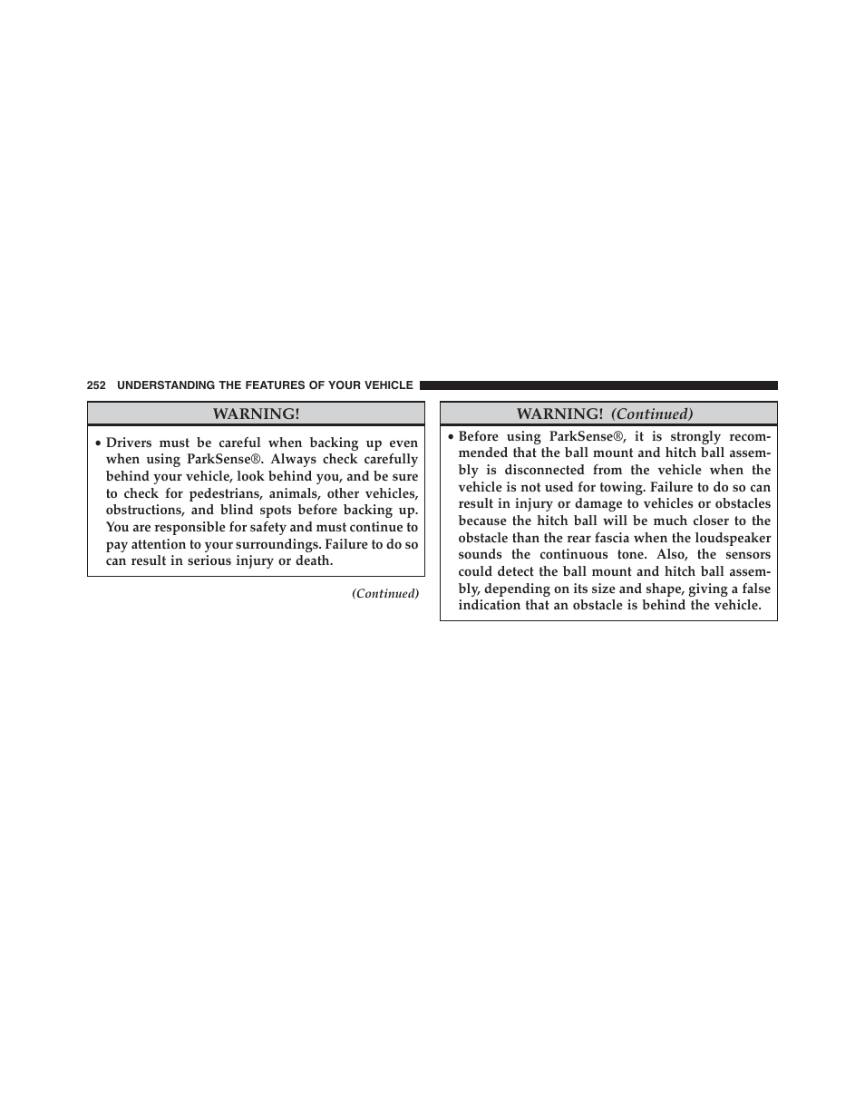 Dodge 2015 Journey - Owner Manual User Manual | Page 254 / 657