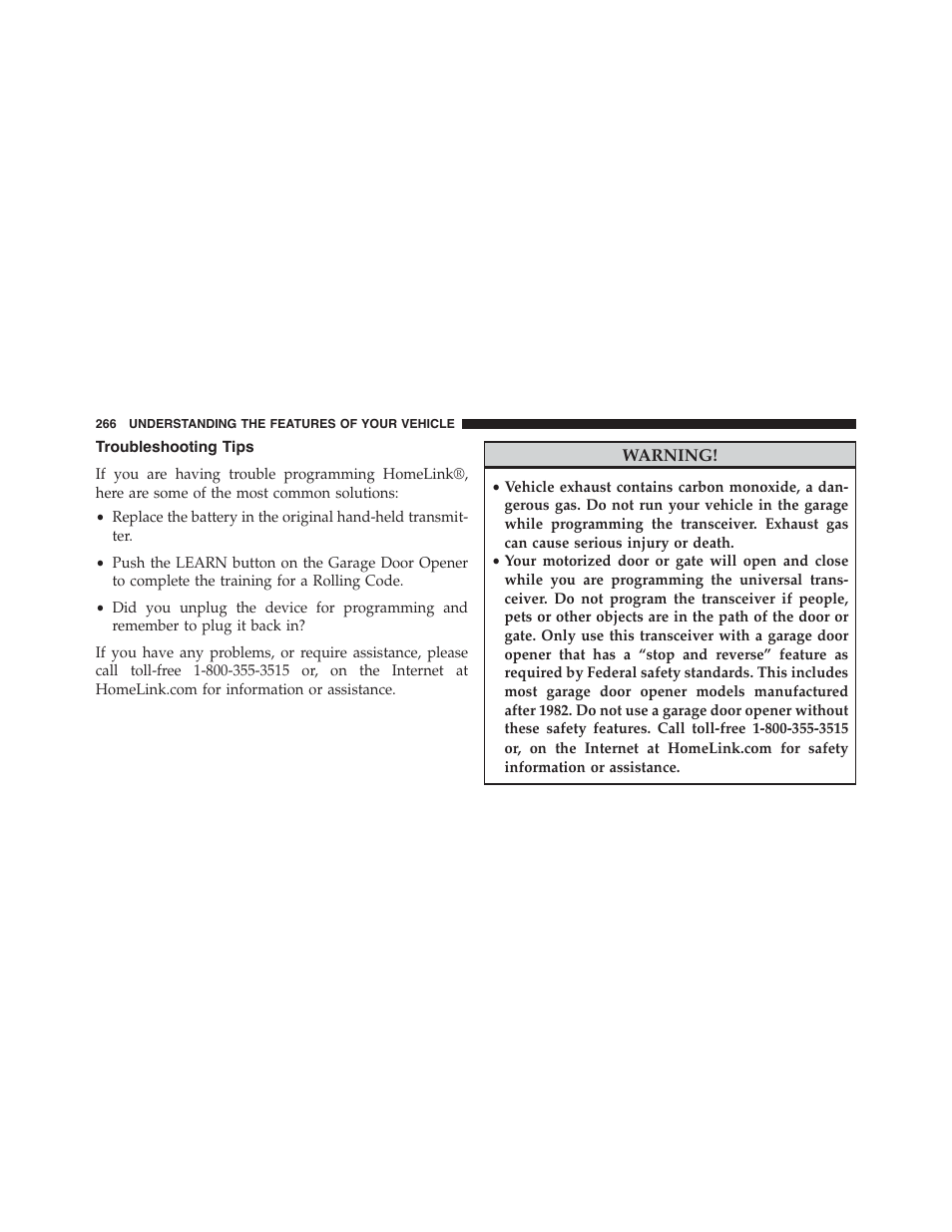 Troubleshooting tips | Dodge 2015 Journey - Owner Manual User Manual | Page 268 / 657