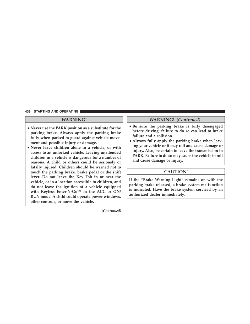 Dodge 2015 Journey - Owner Manual User Manual | Page 440 / 657