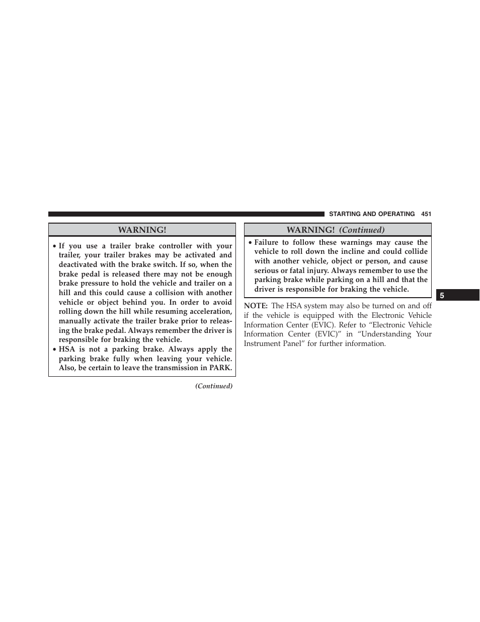 Dodge 2015 Journey - Owner Manual User Manual | Page 453 / 657