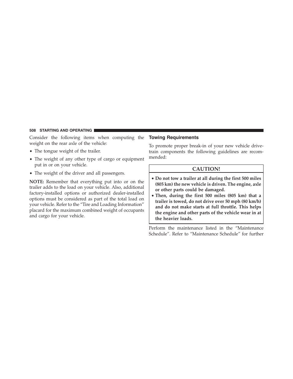 Towing requirements | Dodge 2015 Journey - Owner Manual User Manual | Page 510 / 657