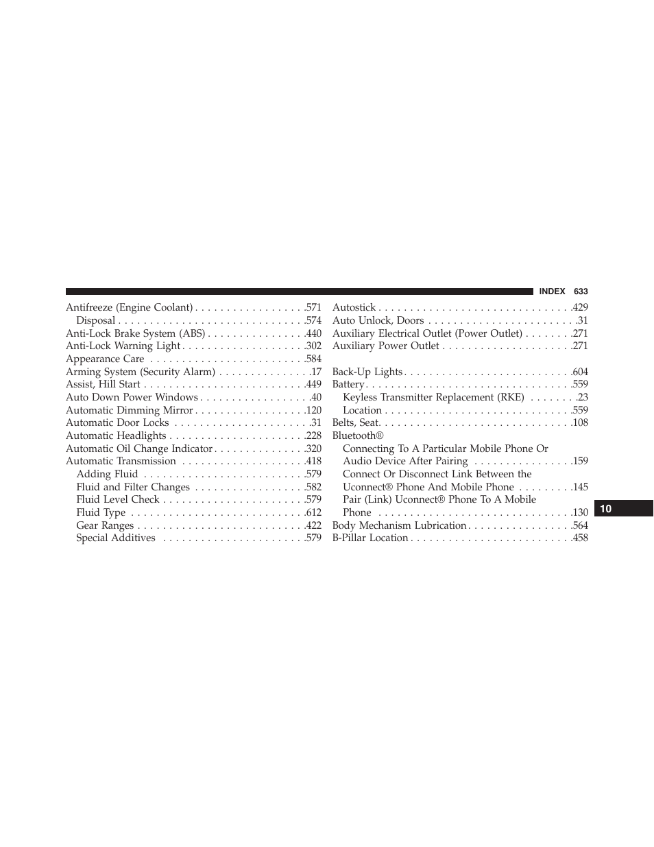 Dodge 2015 Journey - Owner Manual User Manual | Page 635 / 657