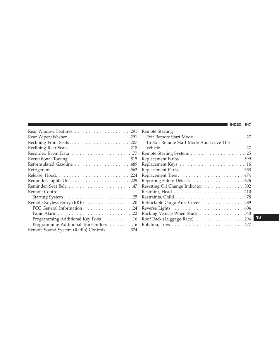 Dodge 2015 Journey - Owner Manual User Manual | Page 649 / 657