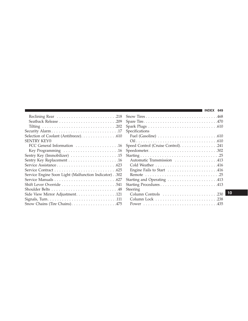 Dodge 2015 Journey - Owner Manual User Manual | Page 651 / 657