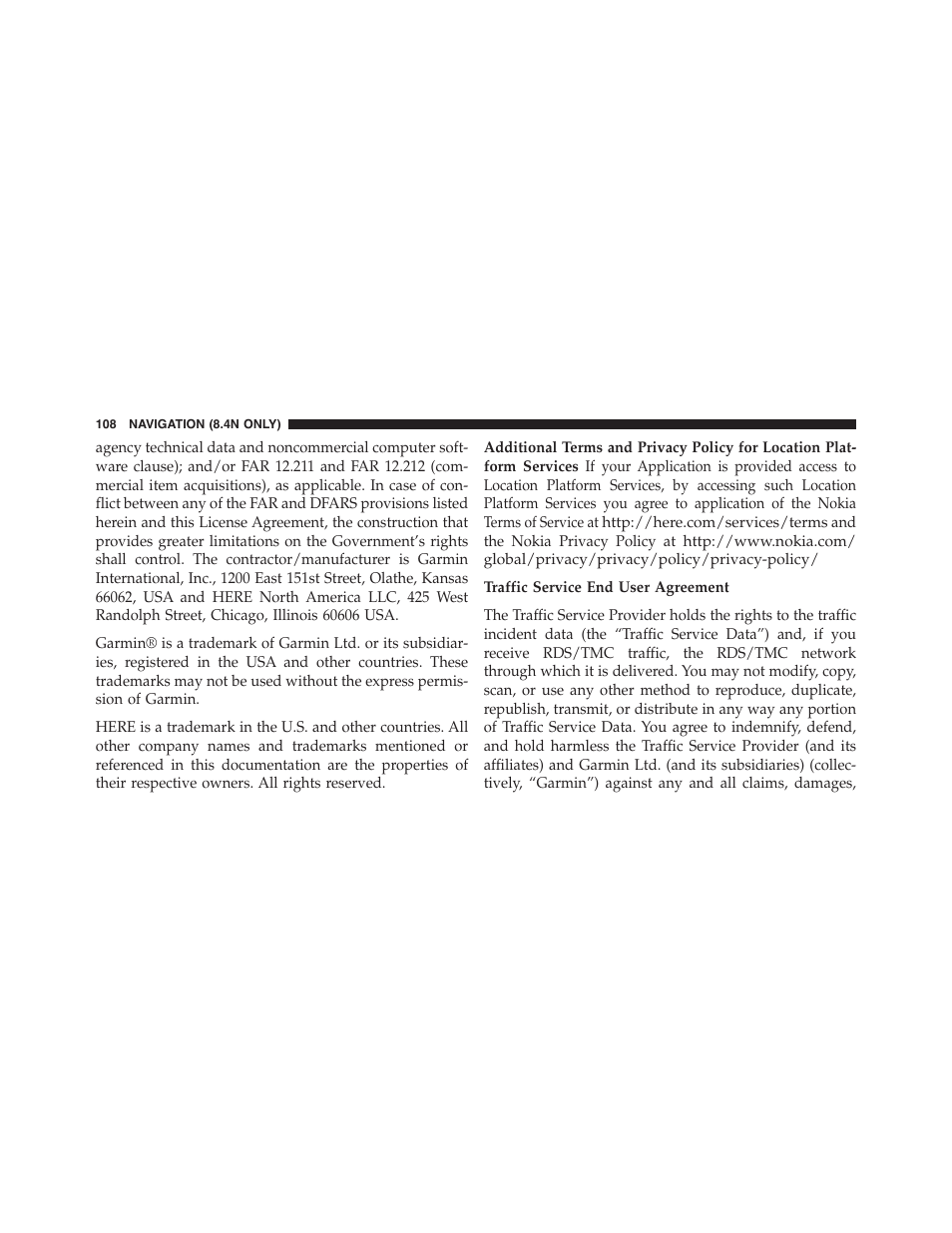 Dodge 2015 Journey - Uconnect 8.4/8.4N Manual User Manual | Page 109 / 119