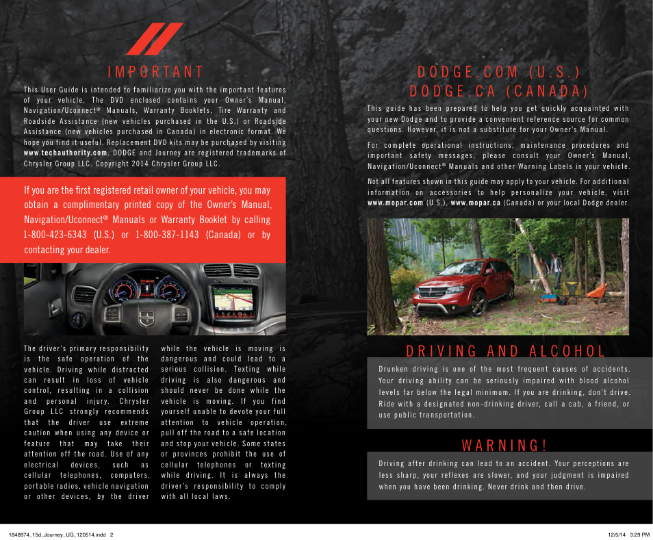 Dodge 2015 Journey - User Guide User Manual | Page 139 / 140