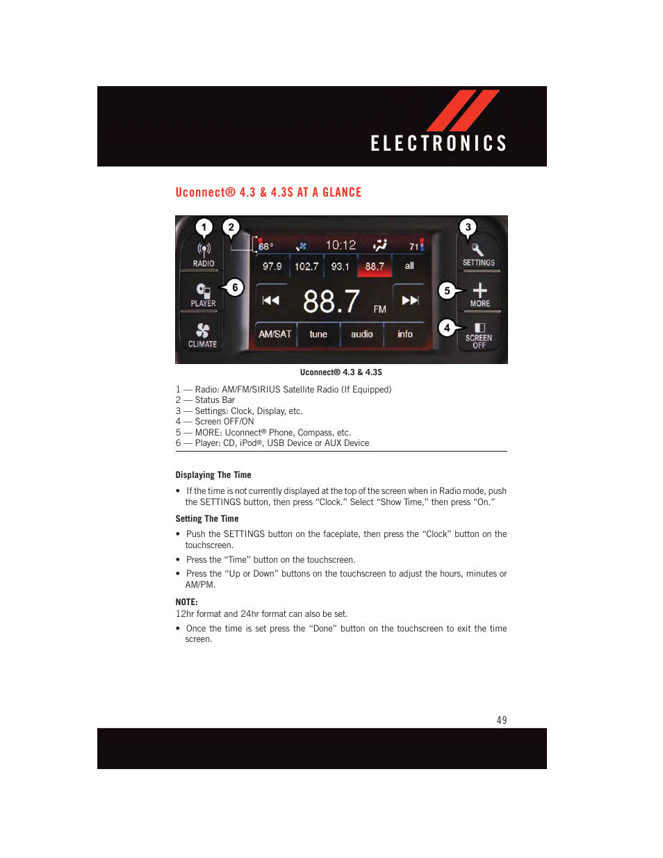 Uconnect® 4.3 & 4.3s at a glance, Uconnect, 3 & 4.3s at a glance | Dodge 2015 Journey - User Guide User Manual | Page 51 / 140