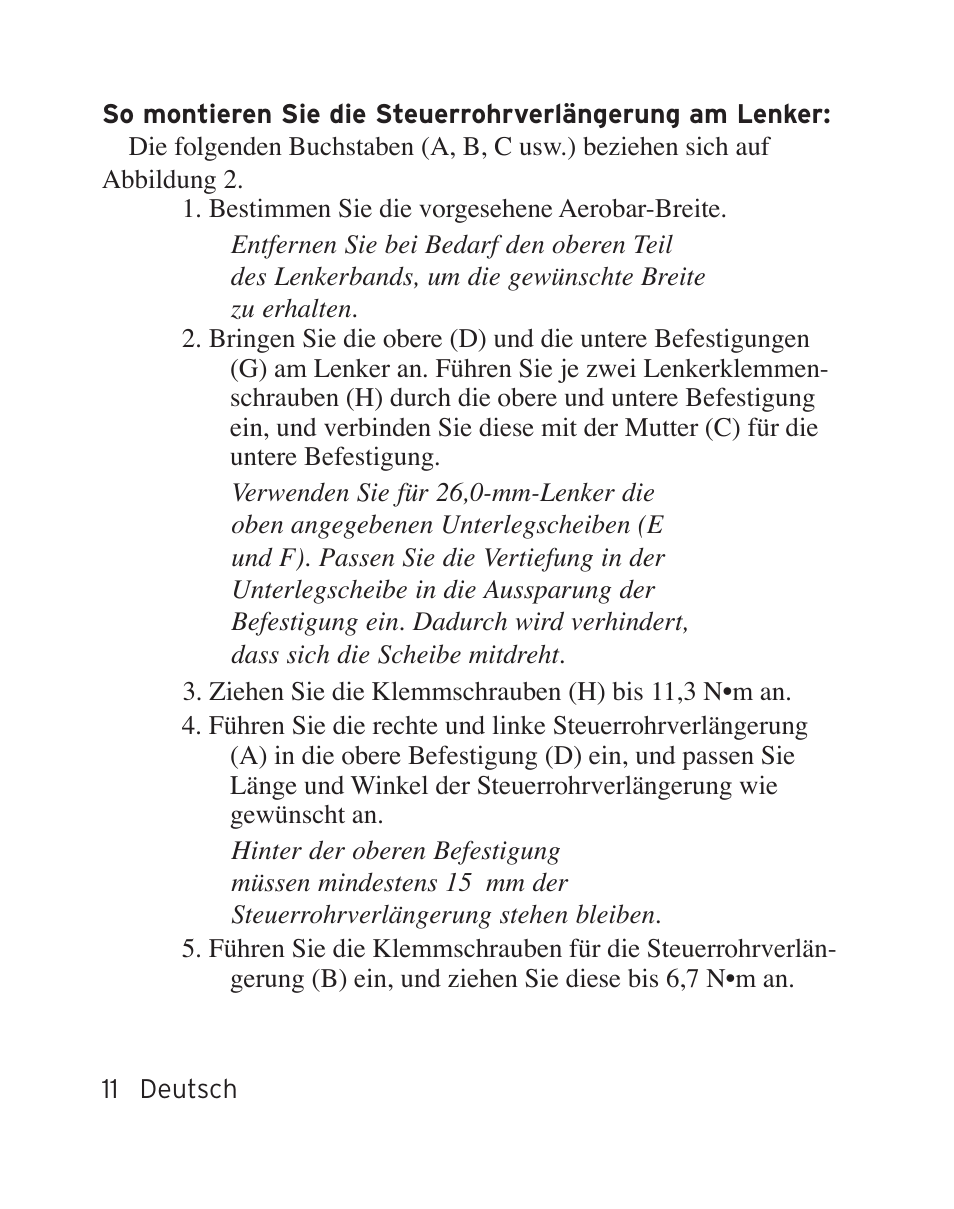 Bontrager Aerobar Race X Lite User Manual | Page 46 / 66