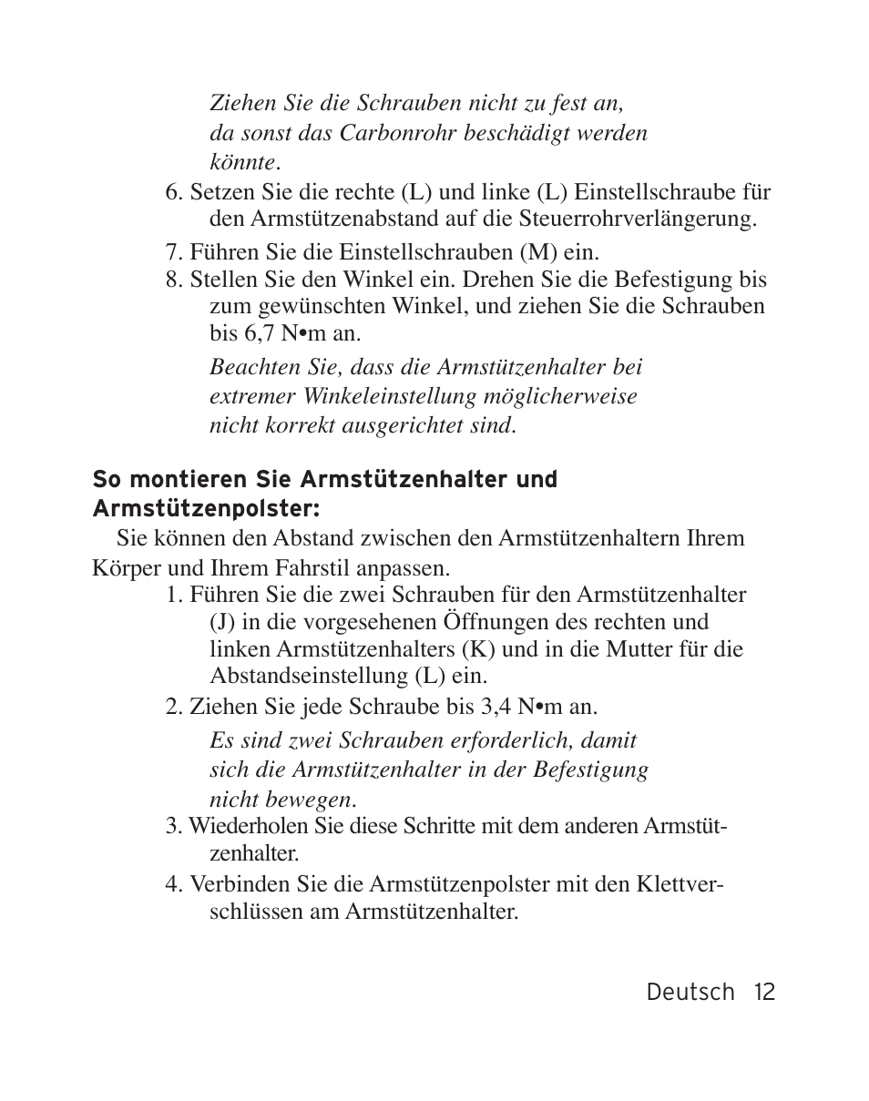 Bontrager Aerobar Race X Lite User Manual | Page 47 / 66