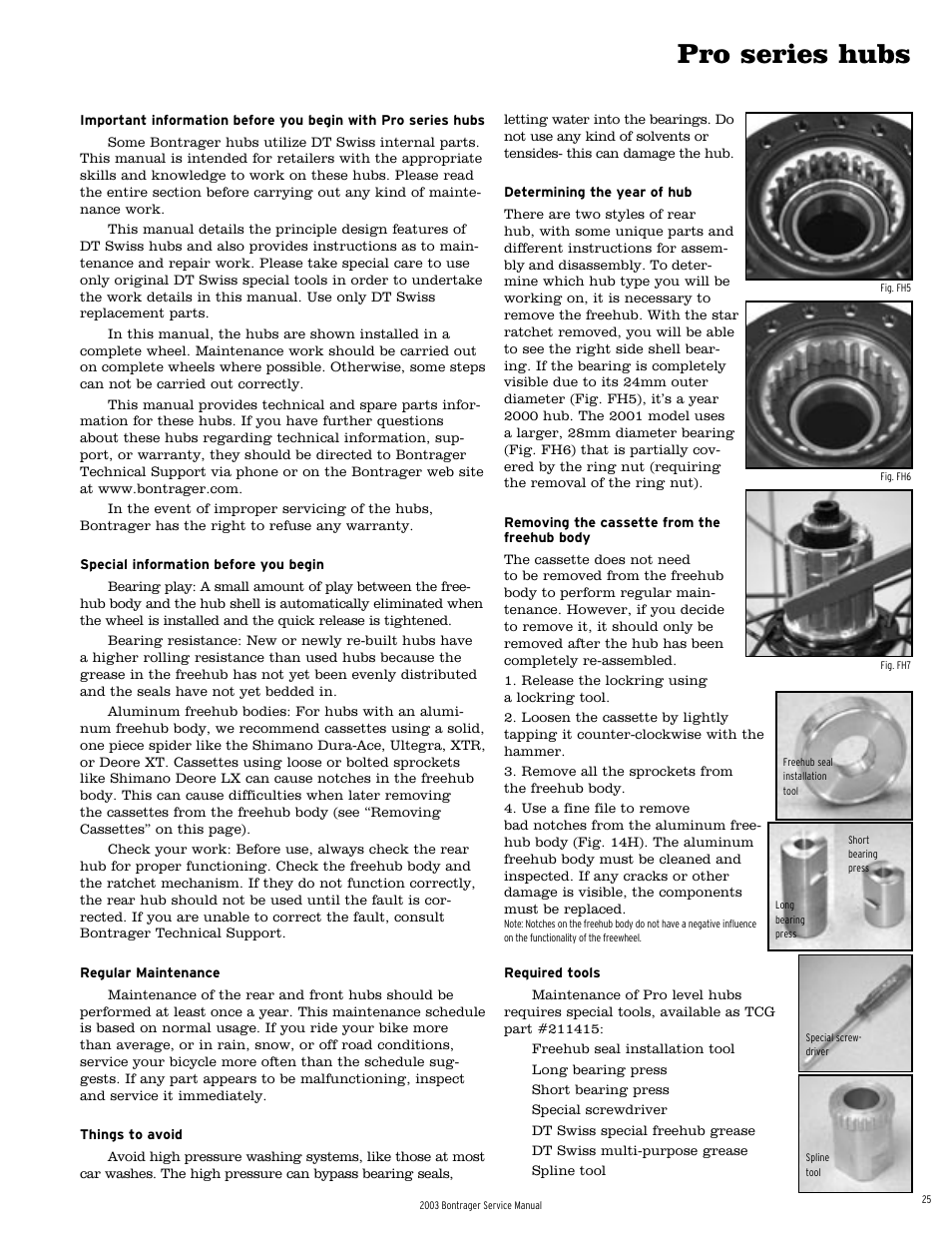 Pro series hubs | Bontrager 231793 User Manual | Page 24 / 30