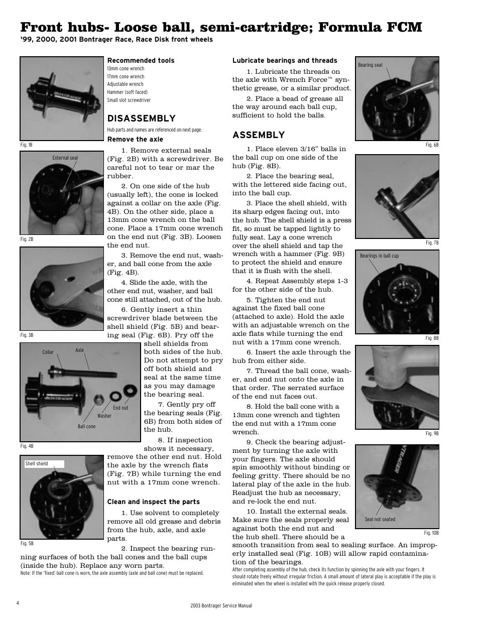 Disassembly, Assembly | Bontrager 231793 User Manual | Page 5 / 30