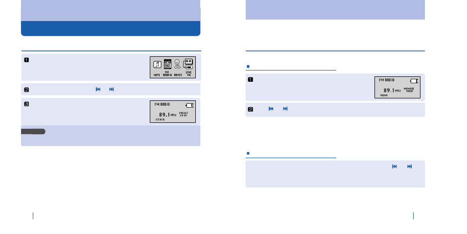 When you want to enjoy fm radio broadcast | BoomGear MP-825BT User Manual | Page 19 / 31
