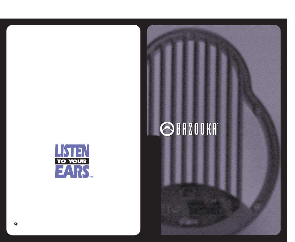 Bazooka RS8A-hp User Manual | 16 pages