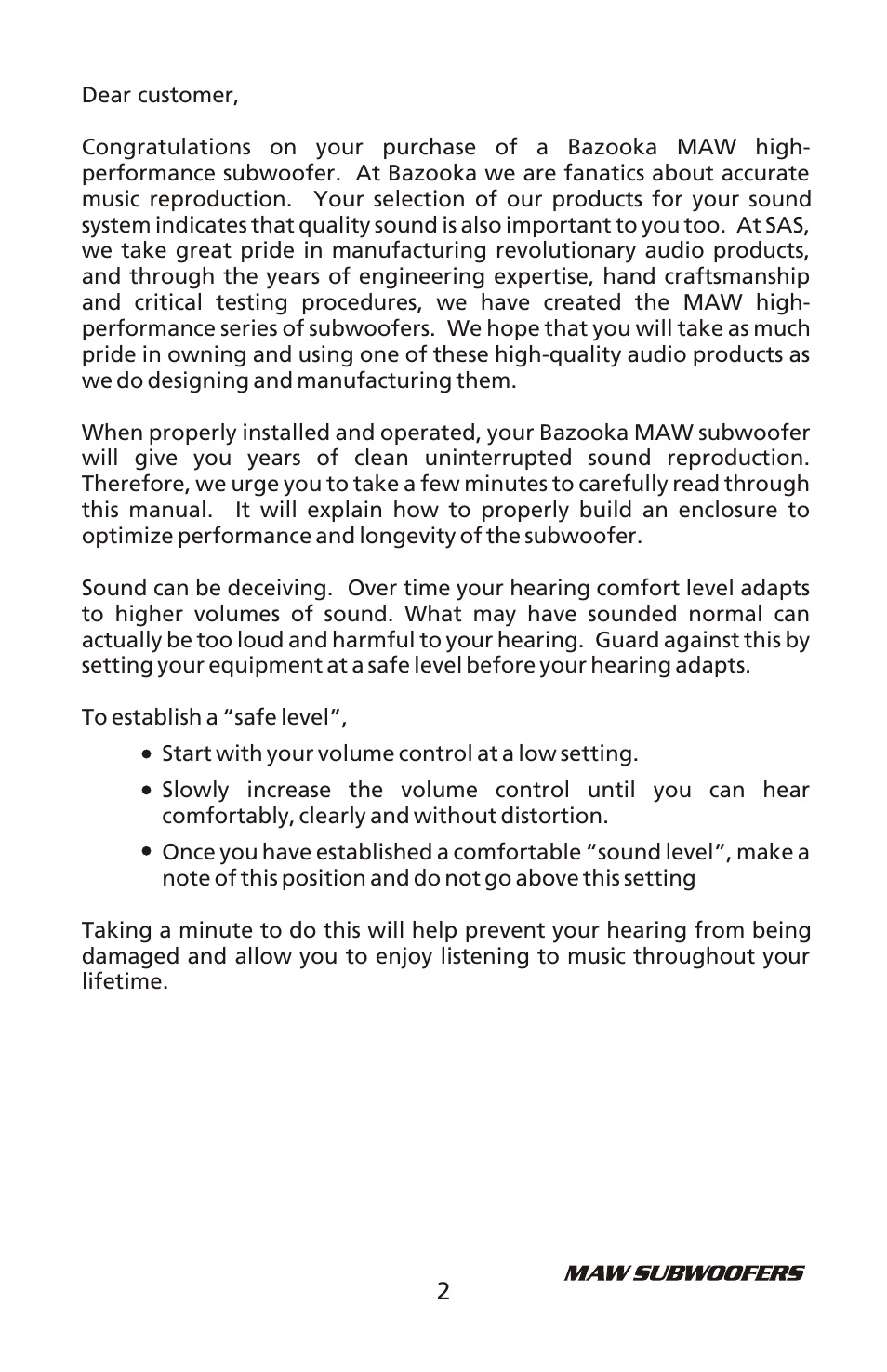 Bazooka MAW8008 User Manual | Page 3 / 12