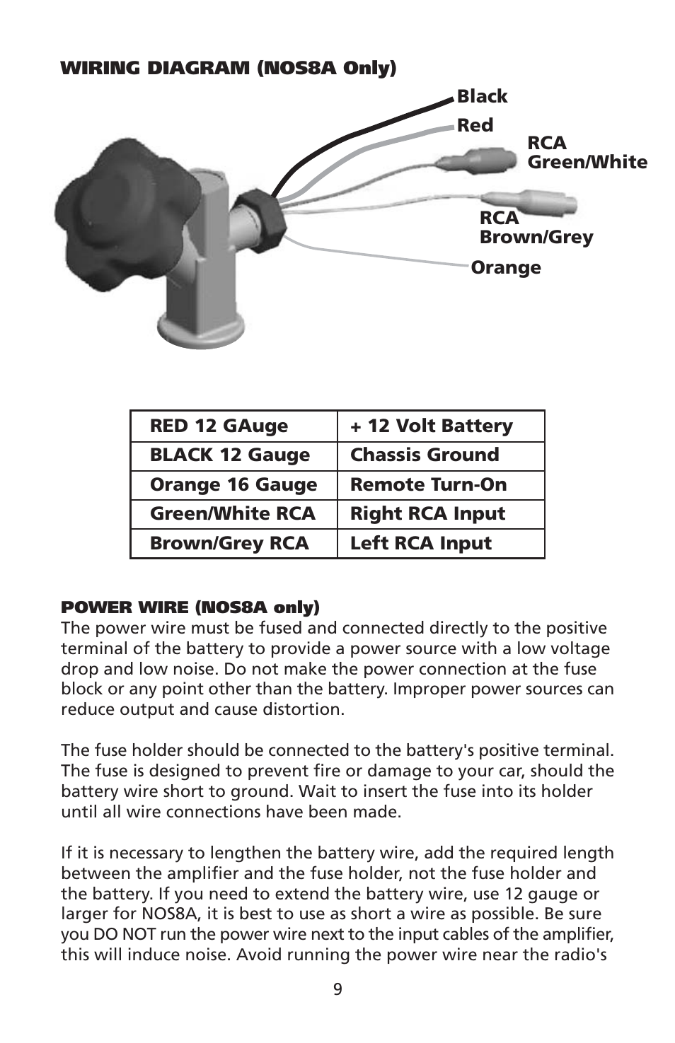Bazooka NOS8W User Manual | Page 10 / 12