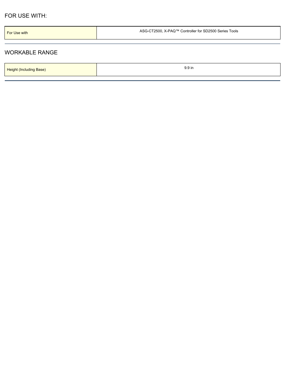 For use with, Workable range | ASG Jergens ASG-AC2500-STS4A LED Signal Tower Short User Manual | Page 2 / 2